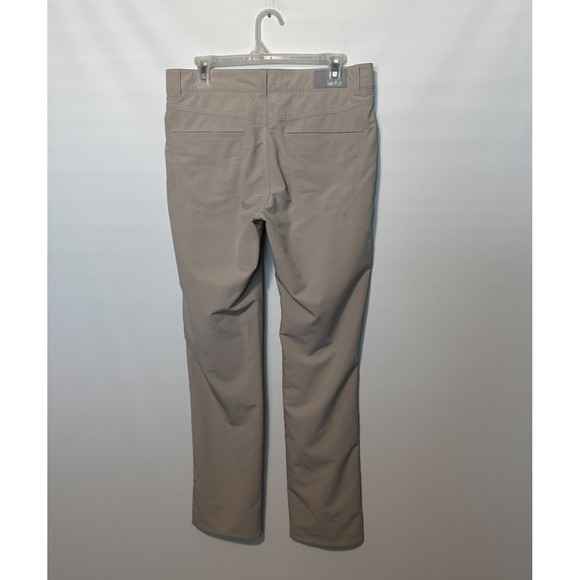 Peter Millar Pants Mens 33 Khaki Tan Crown Crafted Golf Performance Kirk 33x32 - Picture 6 of 12